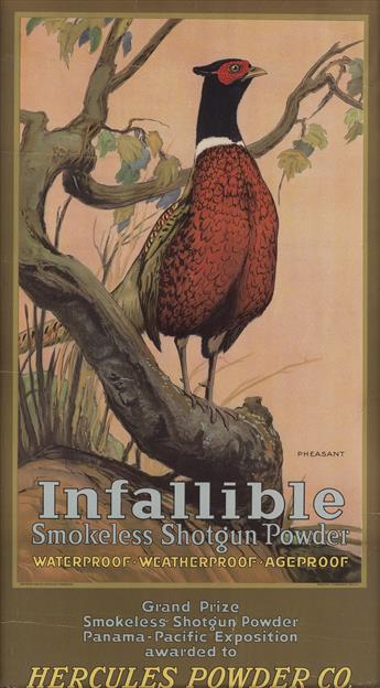 VARIOUS ARTISTS. [HUNTING & AMMUNITION.] Three posters. Sizes vary.